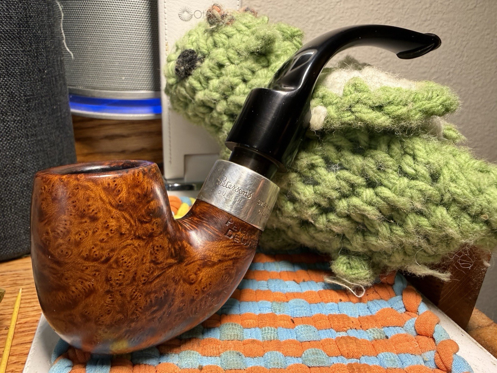 RARE 1979 Peterson's Deluxe 11S Pipe w/ Sterling Silver Band 6mm (German Market)