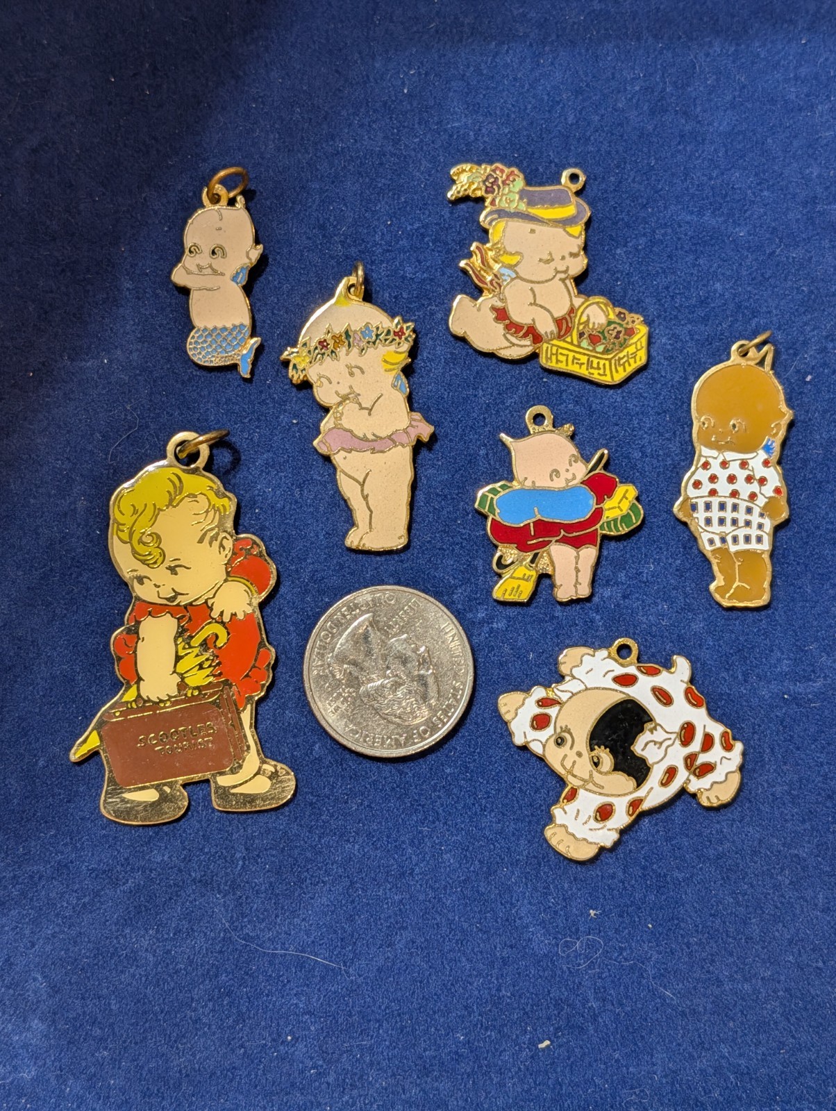 Vintage Kewpie Charms 60\'s - 1990\'s Lot Of 7
