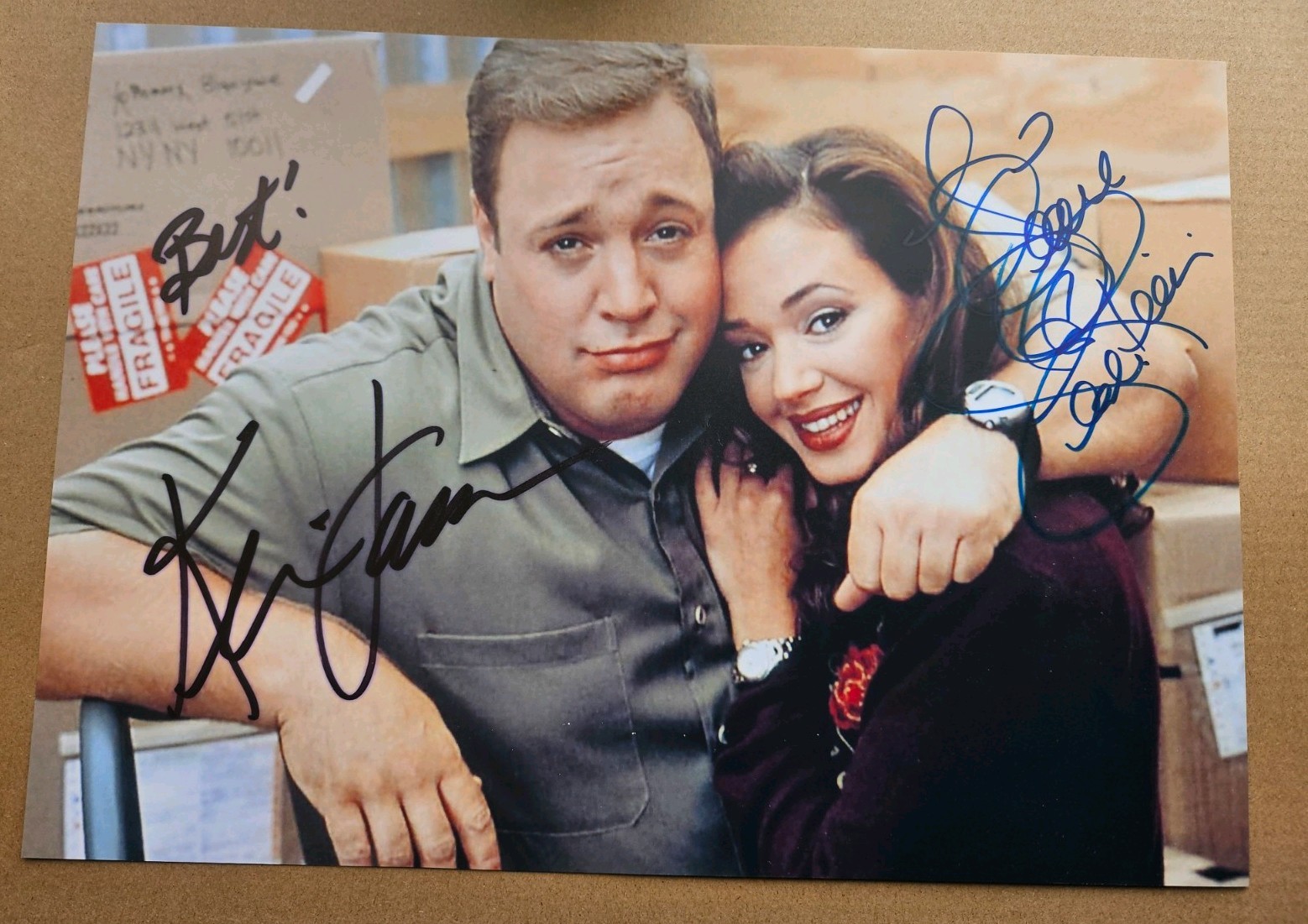 W/COA ORIGINAL KEVIN JAMES, LEAH REMINI AUTOGRAPHS 12X8