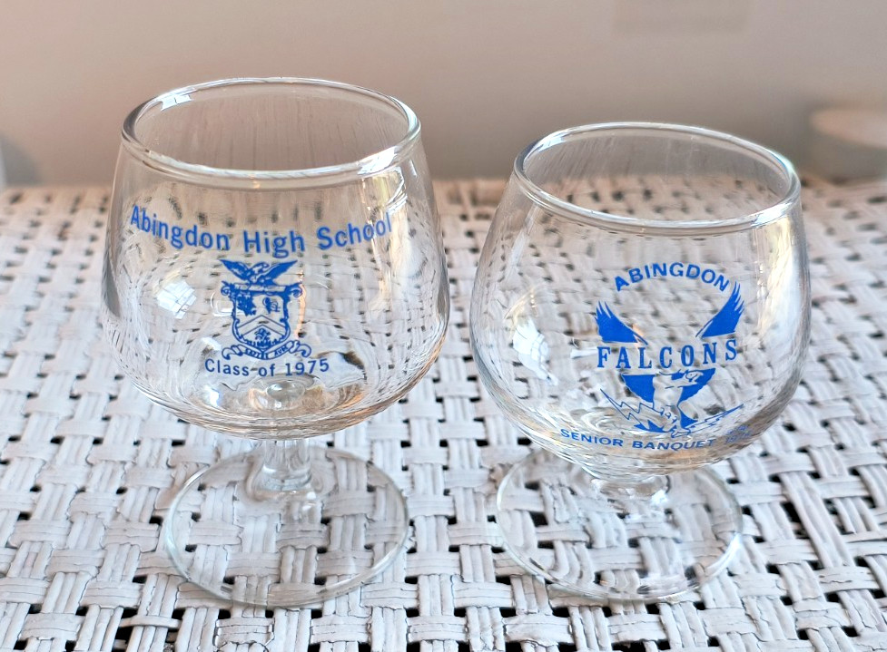 2 Vtg 1970s Abingdon High School, Virginia Senior Memorabilia Sniffer Glasses