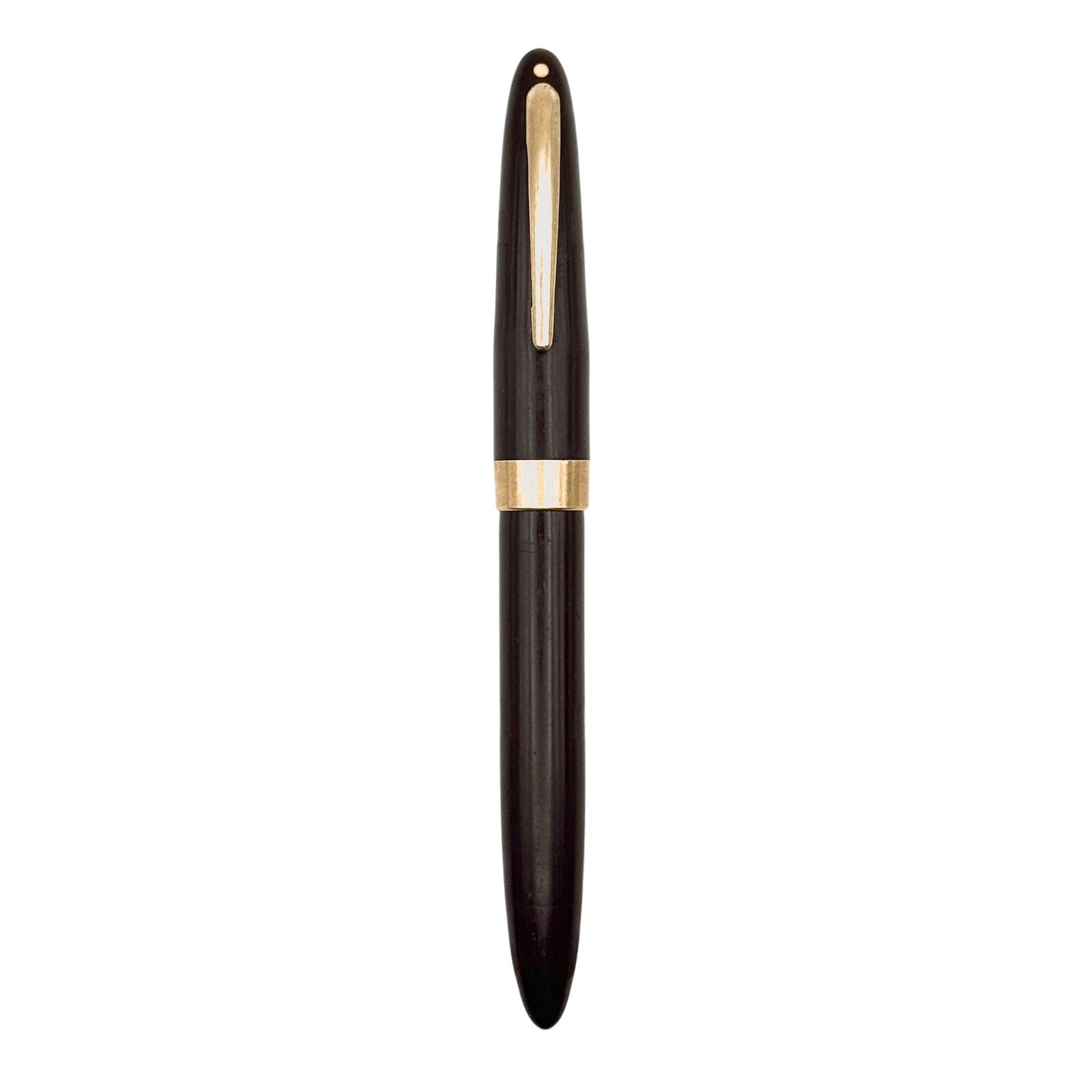 Sheaffer Vac-Fill White Dot Fountain Pen 14K Nib Burgundy Gold Trim Vintage USA