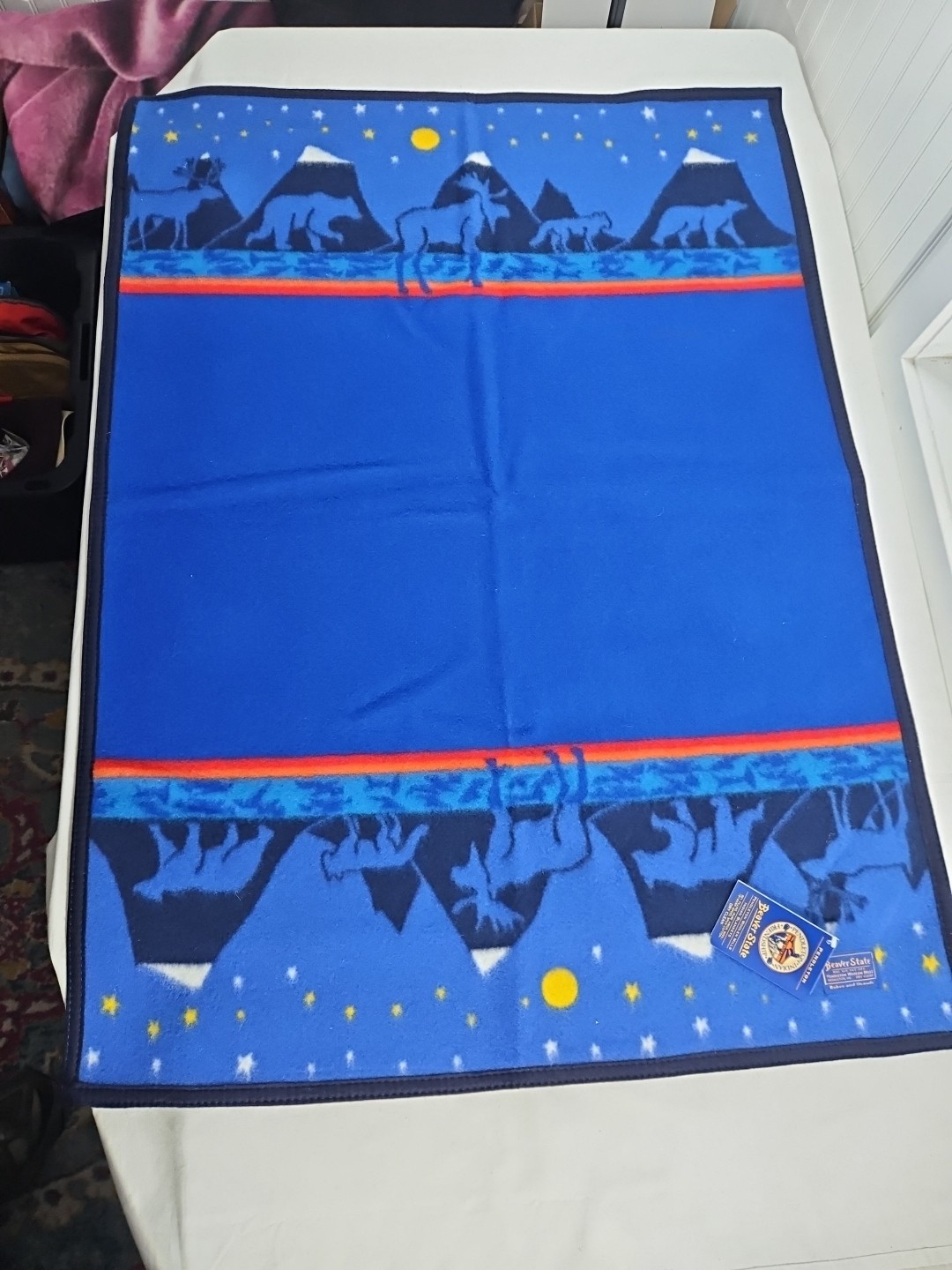 Rare Pendleton Beaver State Indian Wool Crib Blanket 44\