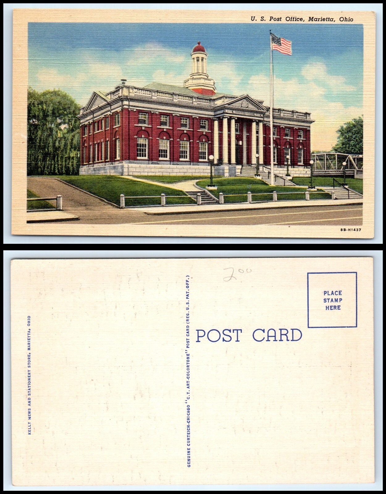 OHIO Postcard - Marietta, Post Office K64