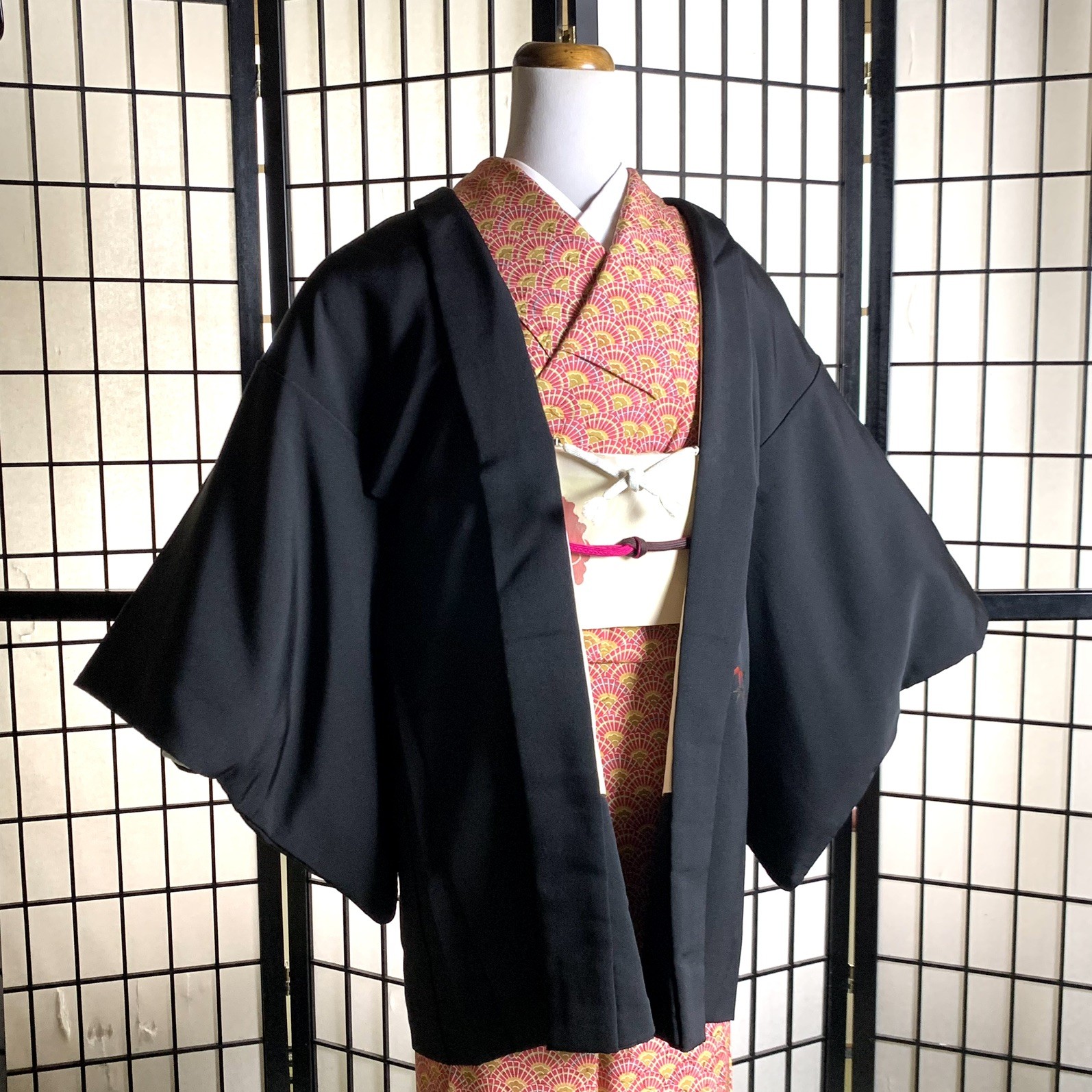 Vintage Japanese Kimono 5-Piece Set – Haori, Kimono, Nagoya Obi & Accessories
