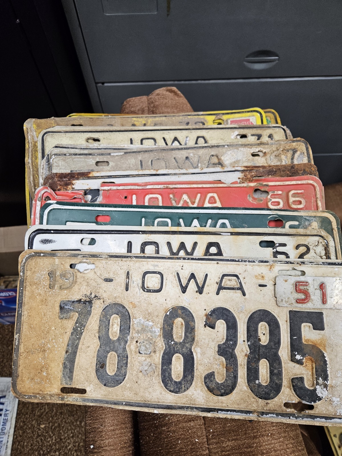 52 Iowa License Plates 1951 Thru 1970 See Pictures and Description