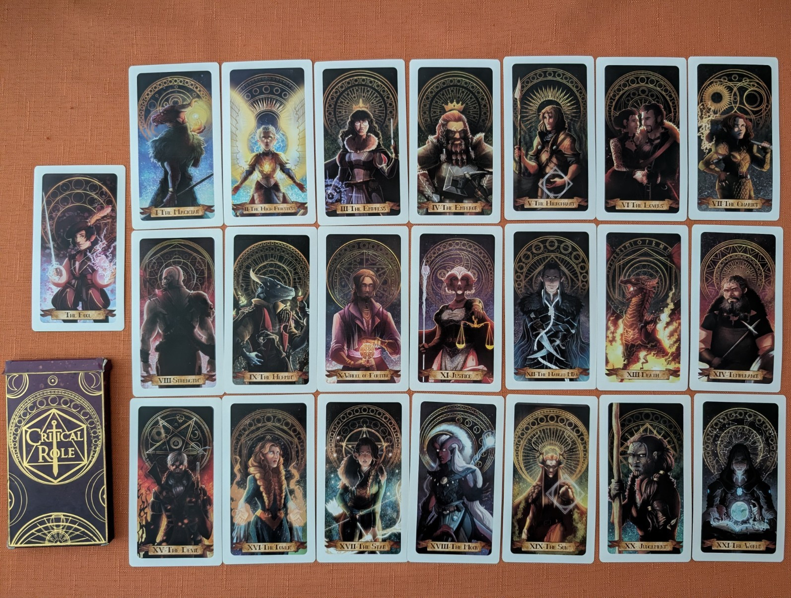 Critical Role Tarot Major Arcana Deck Original Box