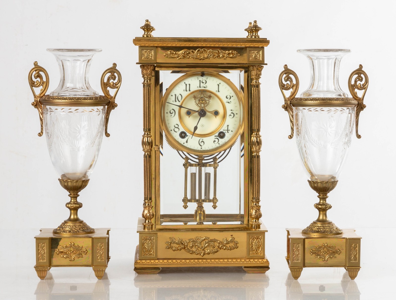 ONE OF THE MOST BEAUTIFUL AND RARE ANSONIA CLOCKS. THE EARL. c1905 JUST SERVICED