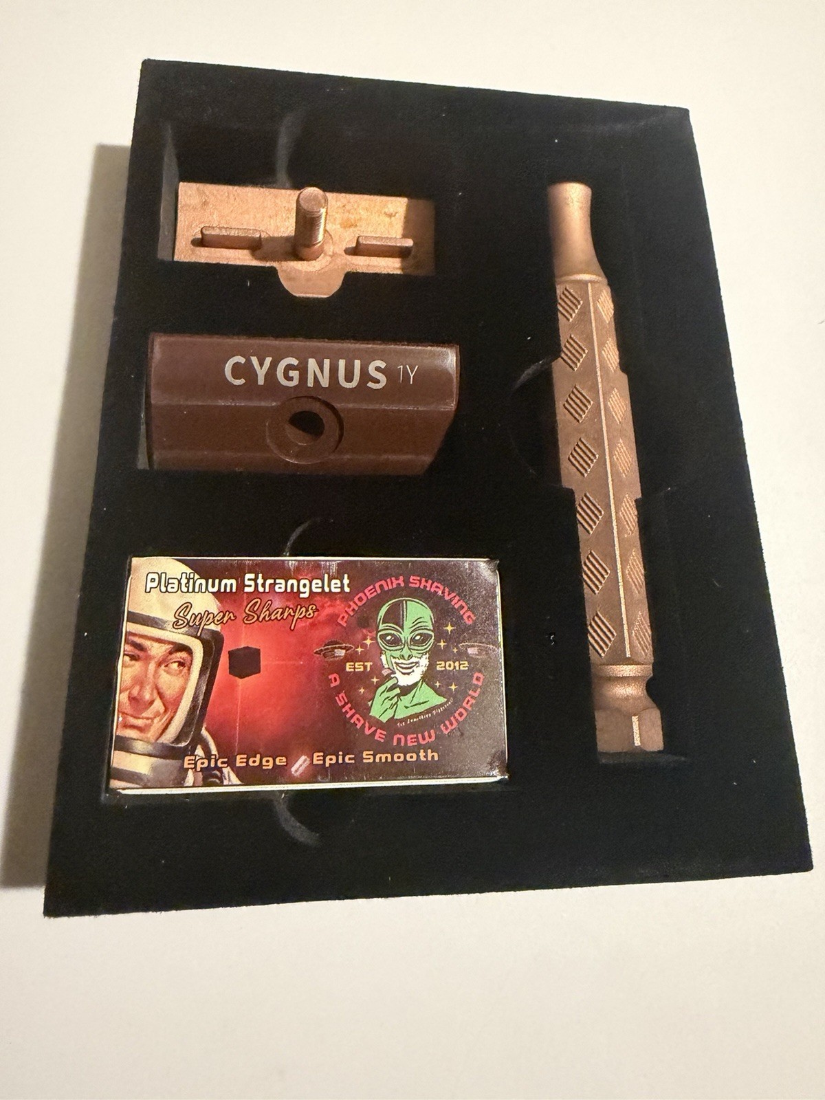 Phoenix Shaving Cygnus Safety Razor Copper PAA