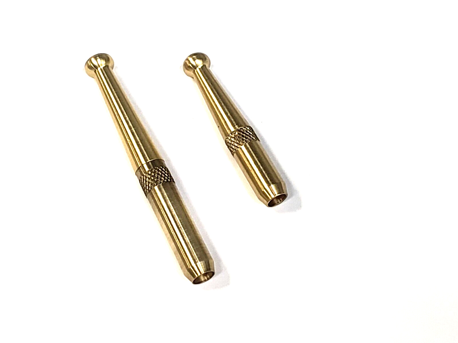TWO  BRASS METAL ONE HITTER PIPES  3\