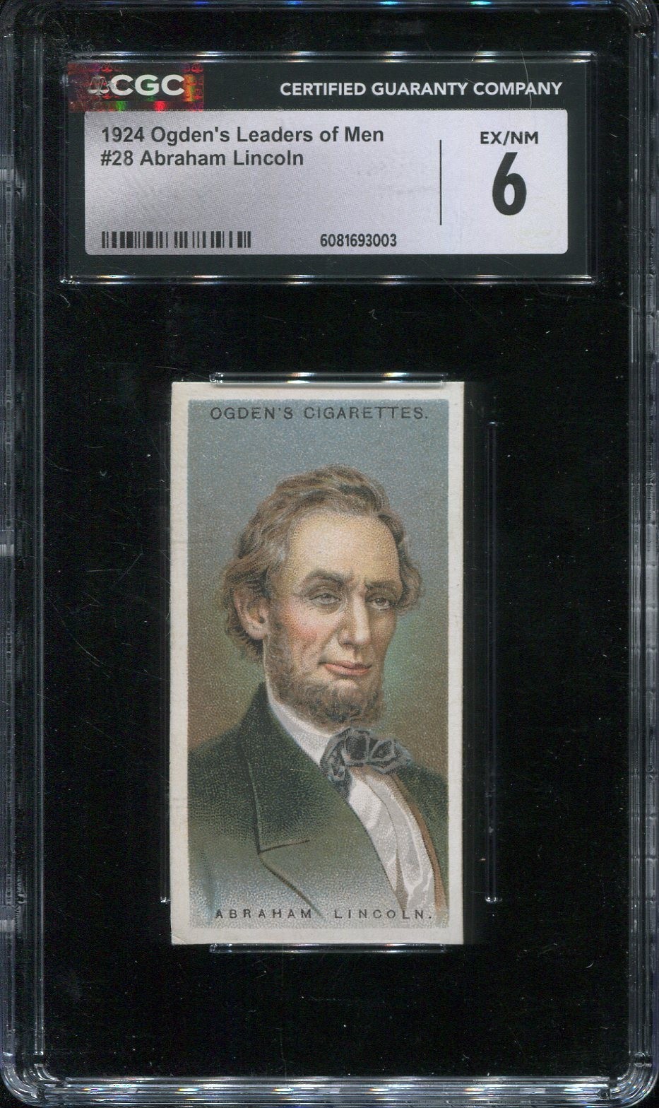 1924 Ogden's Leaders of Men #28 Abraham Lincoln CGC 6