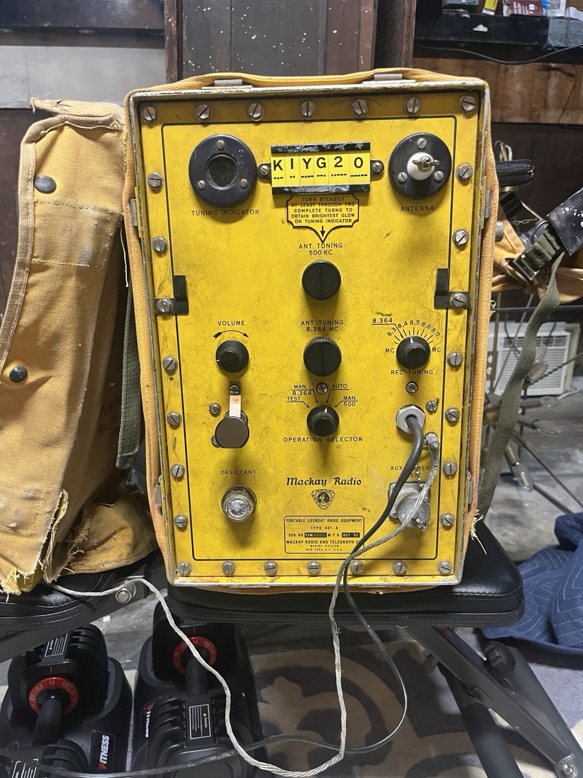 1953 MacKay Model 401-A Lifeboat Radio Complete USS Crescent City