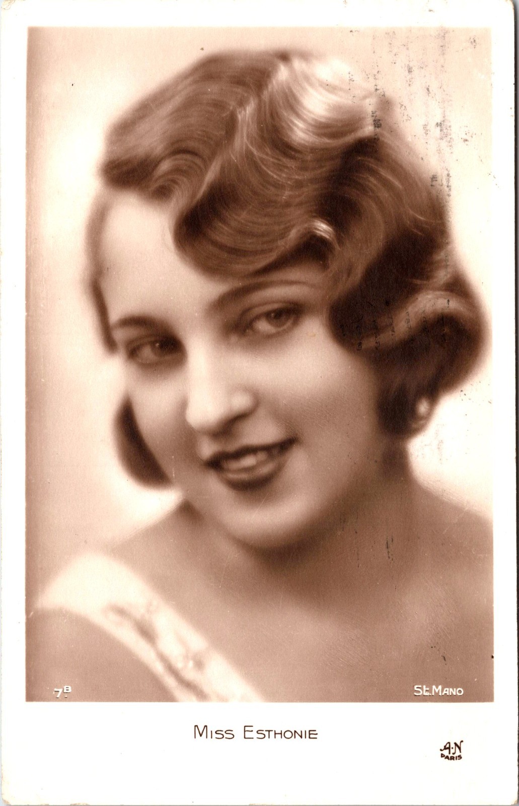 1931 MISS ESTONIA : LILLI SILBERG : RPPC A.N. PARIS ST. MANO : TALLINN ESTONIA