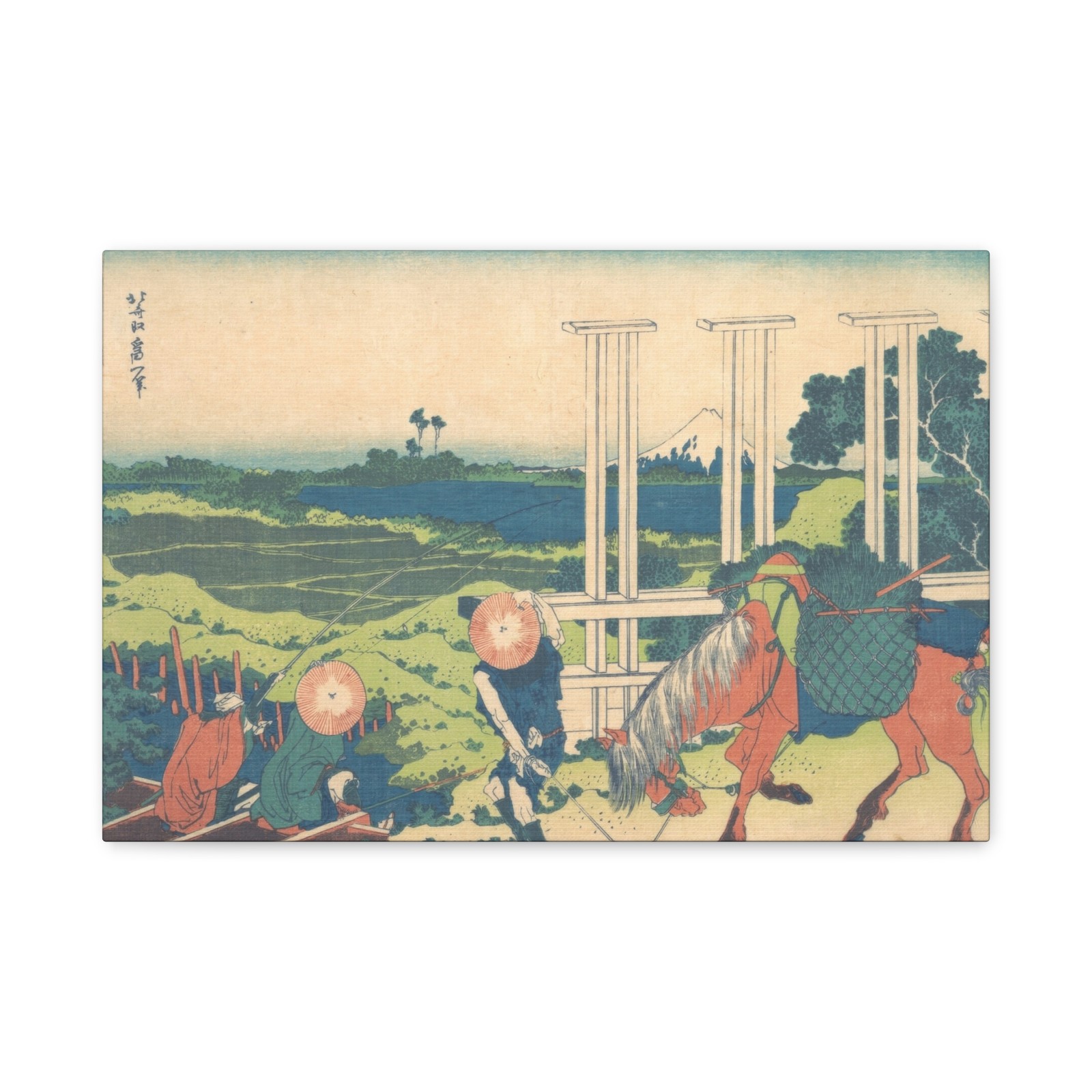Katsushika Hokusai - Senju in Musashi Province (Bushū Senju), - Canvas Wall Art