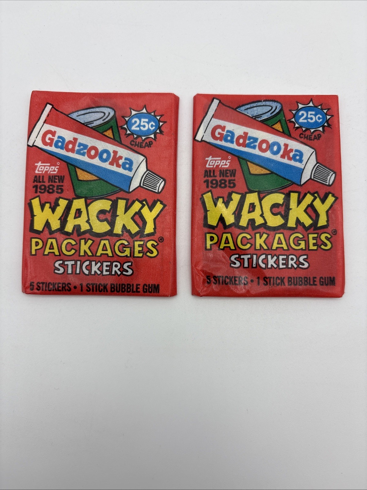 1985 TOPPS 2 x Wacky Packages Unopened Packs- SEALED