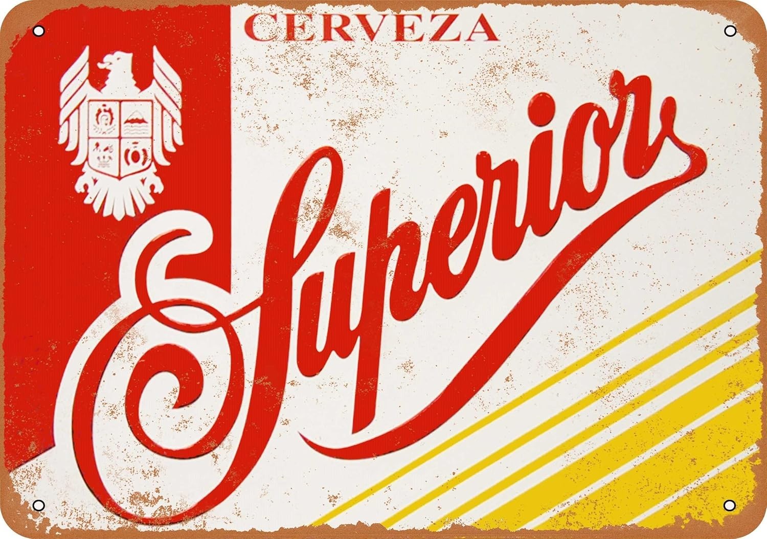 Retro Superior Cerveza Vintage Rusty Tin Metal Signs Home Décor 8x12 Retro Superior Cerveza Vintage Rusty Tin Metal Signs Home Décor 8x12