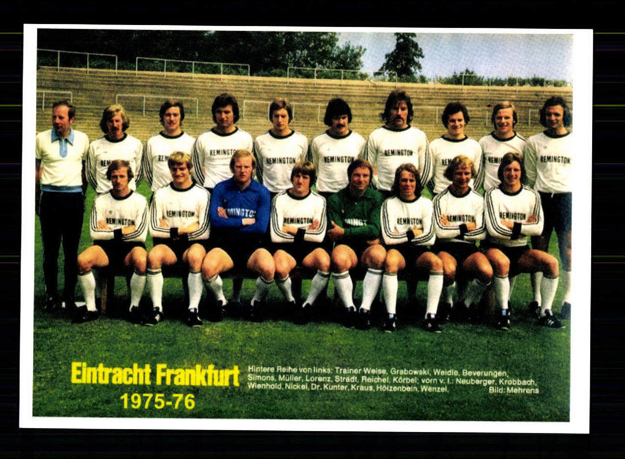 Eintracht Frankfurt Team Card 1975-76