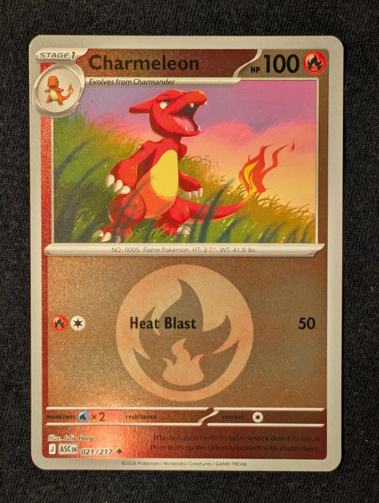 Charmeleon (Energy Symbol) 021/217 Ascended Heroes Pokemon Reverse Holo NM