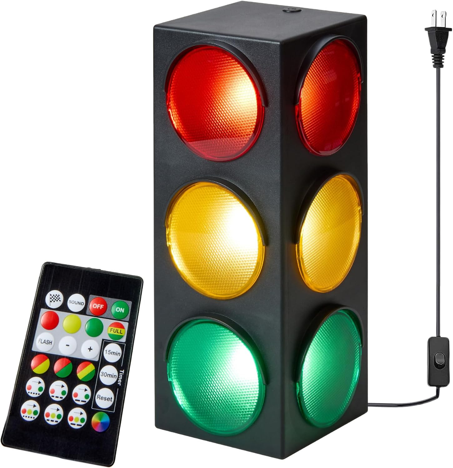 Traffic Light Lamp 12.25 Inches USB Traffic Light with Vibrant Color Blinking Mo