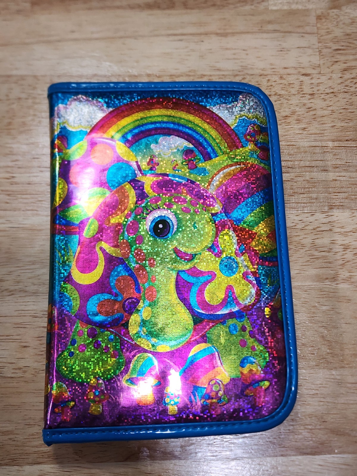 Vintage Lisa Frank Mini Planner Binder Peekaboo Glittery