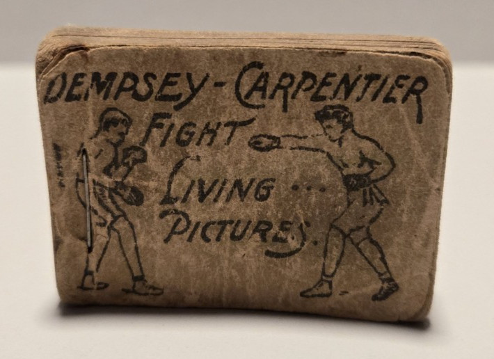 1921 Boxing Jack Dempsey George Carpentier Fight Flip Comic Book Living Pictures