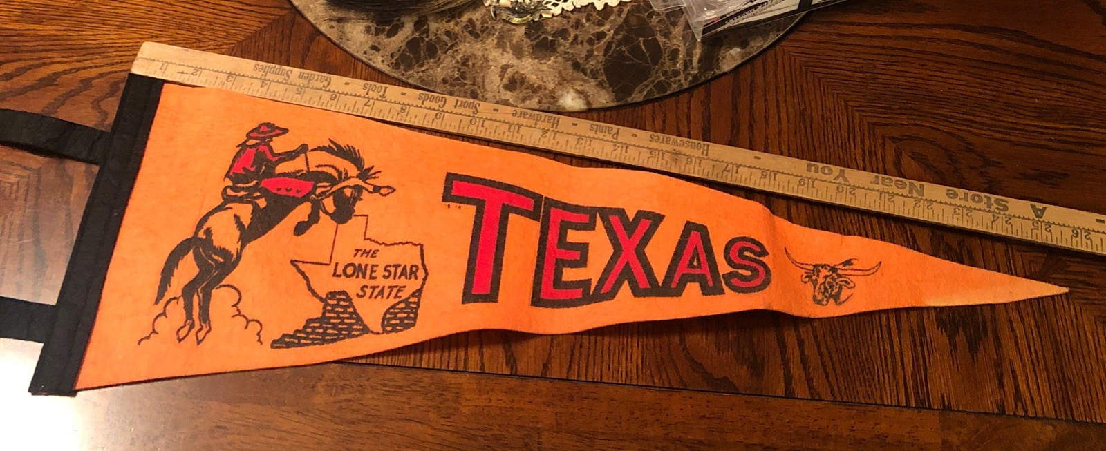 VINTAGE 50s Pendant TEXAS The Lone Star State / Long Horn/Bronco Horse VINTAGE 50s Pendant TEXAS The Lone Star State / Long Horn/Bronco Horse