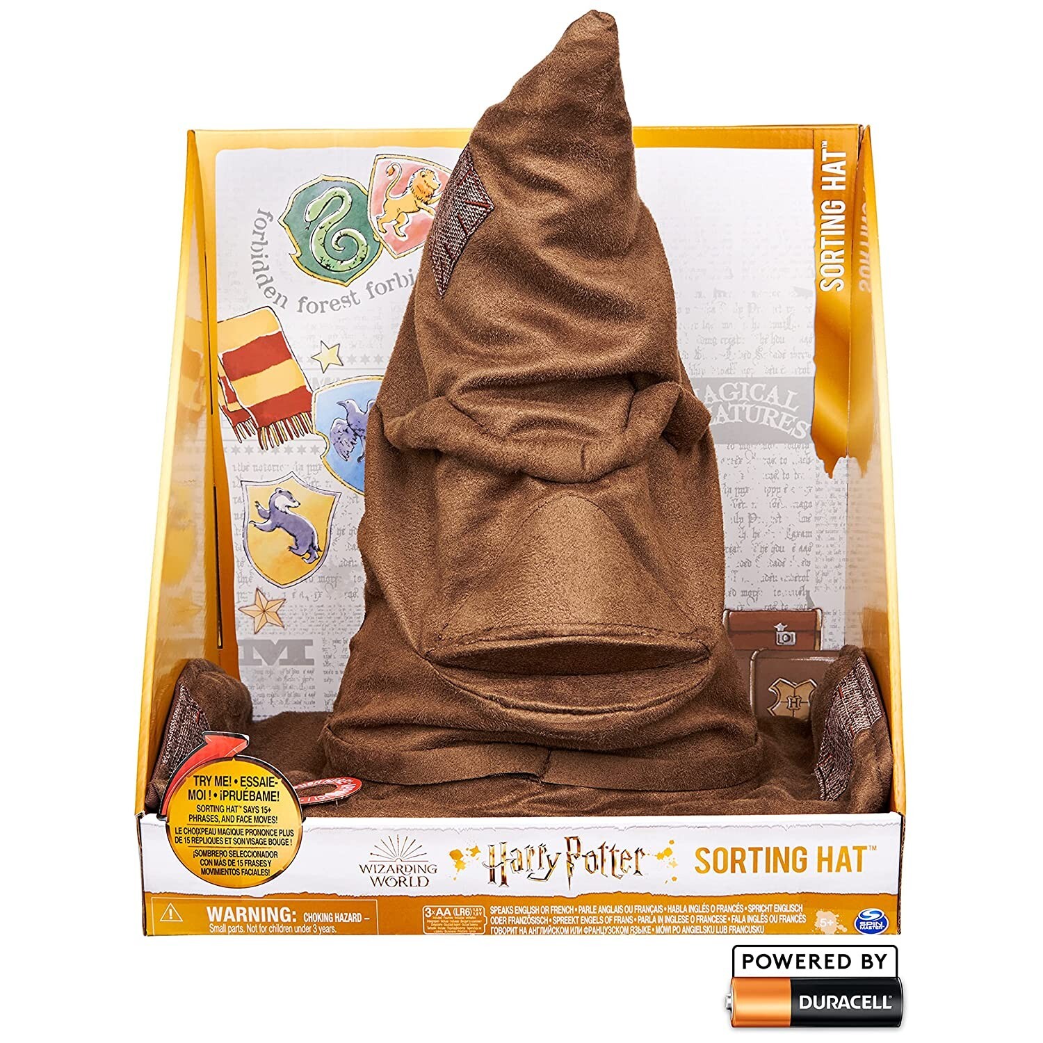Harry Potter Talking Speaking Sorting wizard brown HAT toy gift for Boy Girl kid