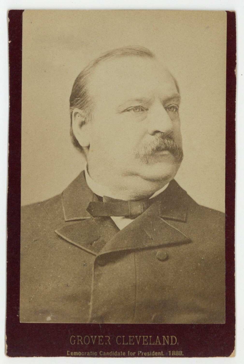 President Grover Cleveland 1888 Rare Democratic Party Campaign Cabinet Card 4x6