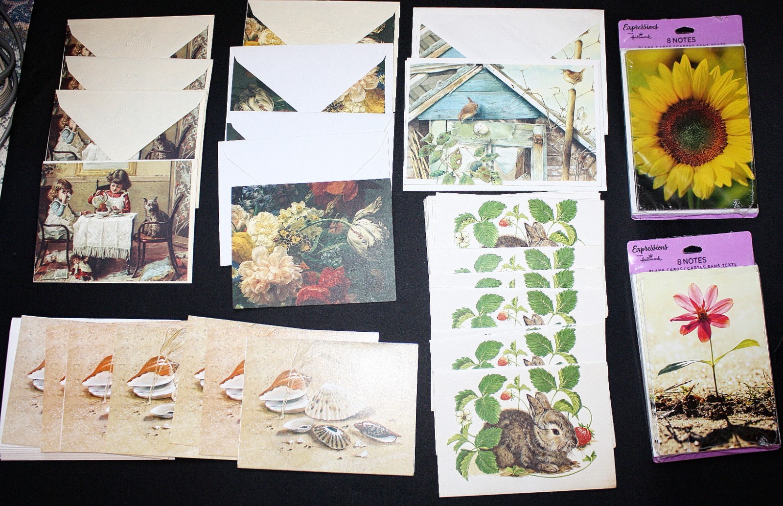 43 Vintage Blank  Note Cards/ Envelopes – Hallmark, Sunshine Notes. Cape Shore