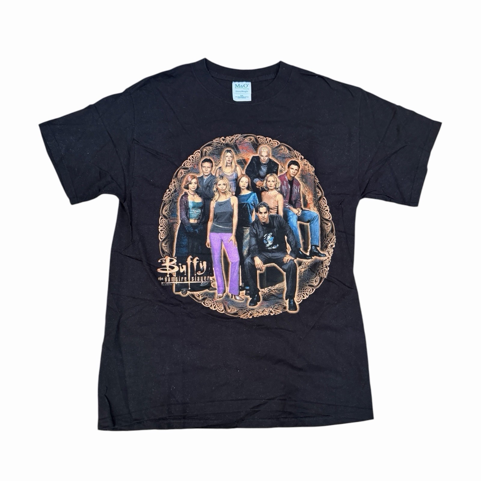 Vintage Buffy the Vampire Slayer Shirt CAST Photo Size L Y2K 90s Double Stitched