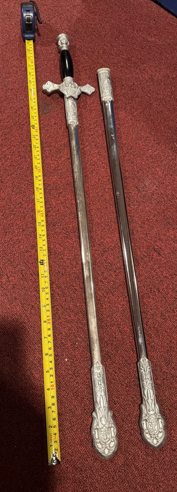 Vtg Knights of Columbus Fourth Degree Ceremonial Sword w/ TWO Scabbard