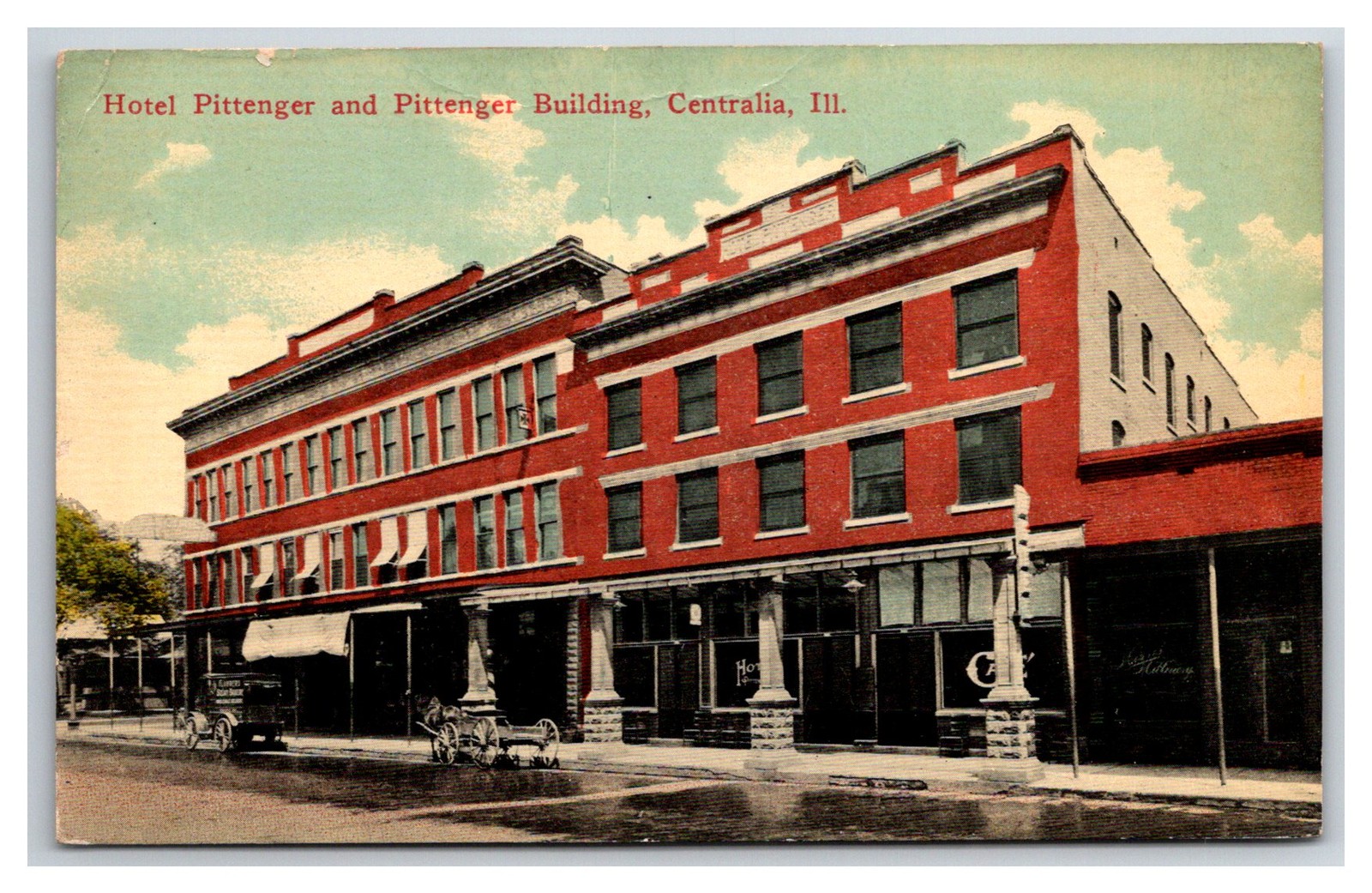 CENTRALIA IL ~ Hotel Pittenger Street view Illinois