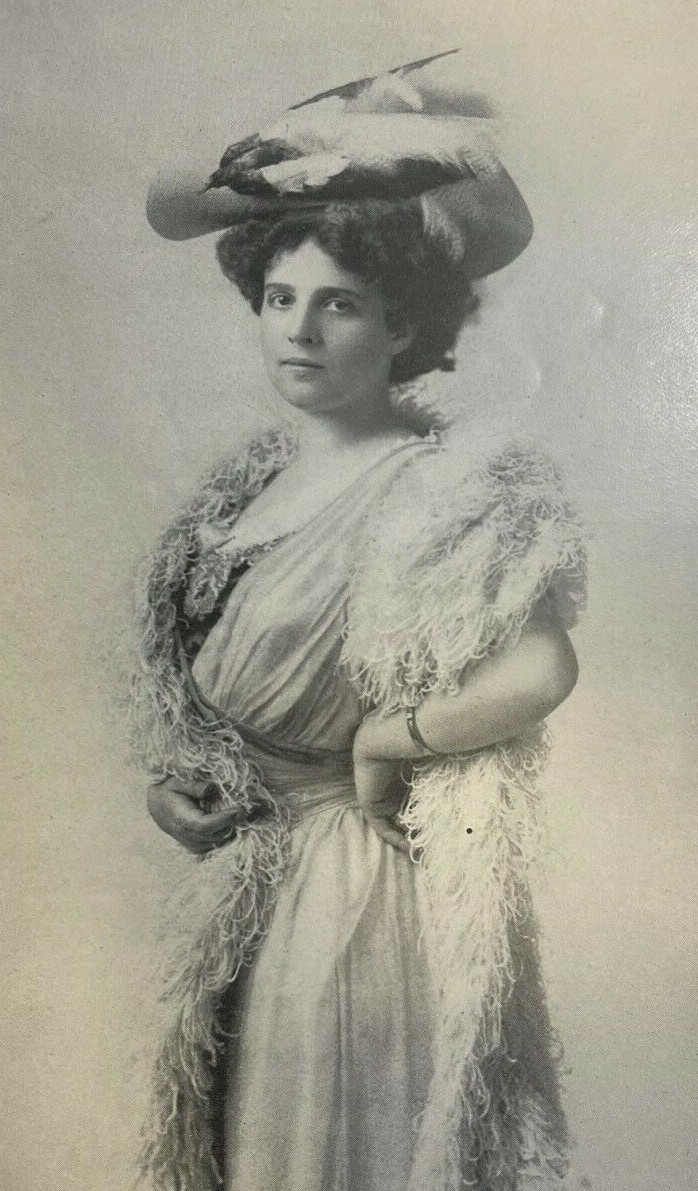 1908 Vintage Magazine Illustration Actress Edna Goodrich