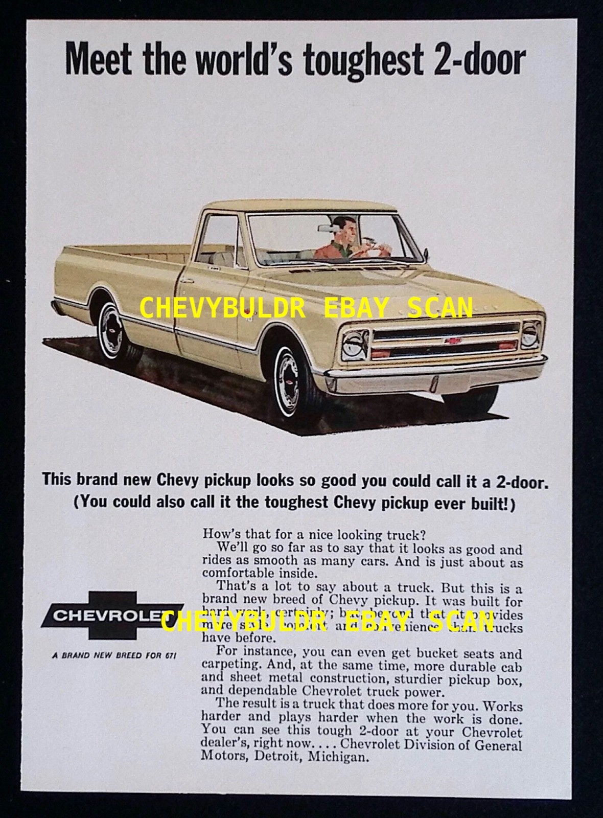 1967 Chevy C/10 Pickup Vintage Small Ad 