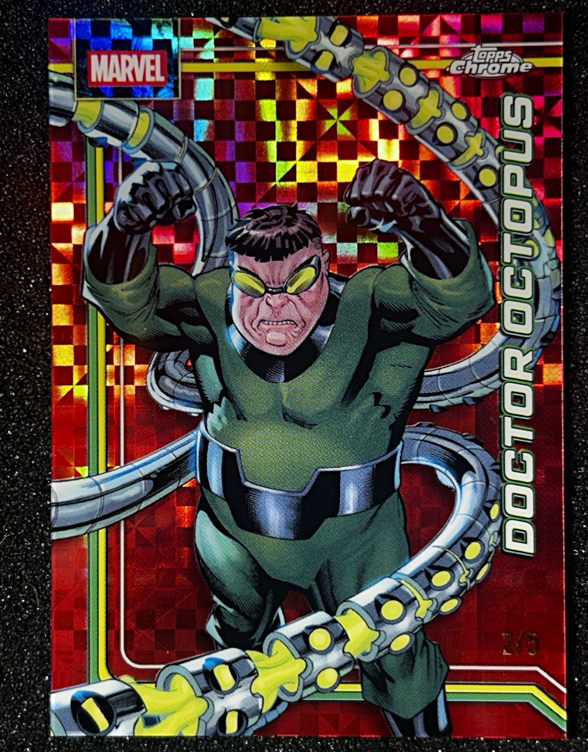 2026 Topps Chrome Marvel Doctor Octopus #029 RED X-FRACTOR REFRACTOR SSP 2/5 Doc