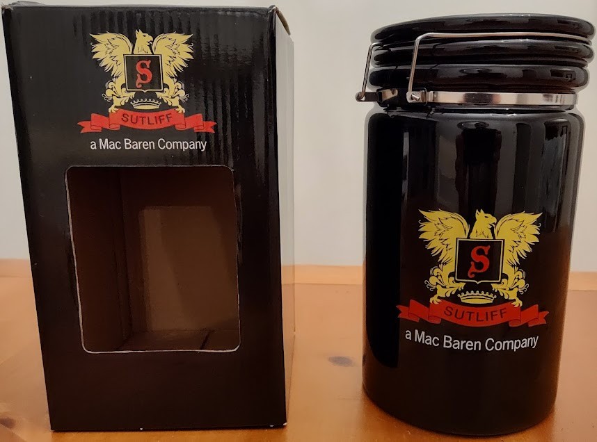 Mac Baren Sutliff Air Tight Tobacco Jar With Rubber Seal - Brand New In Box NICE