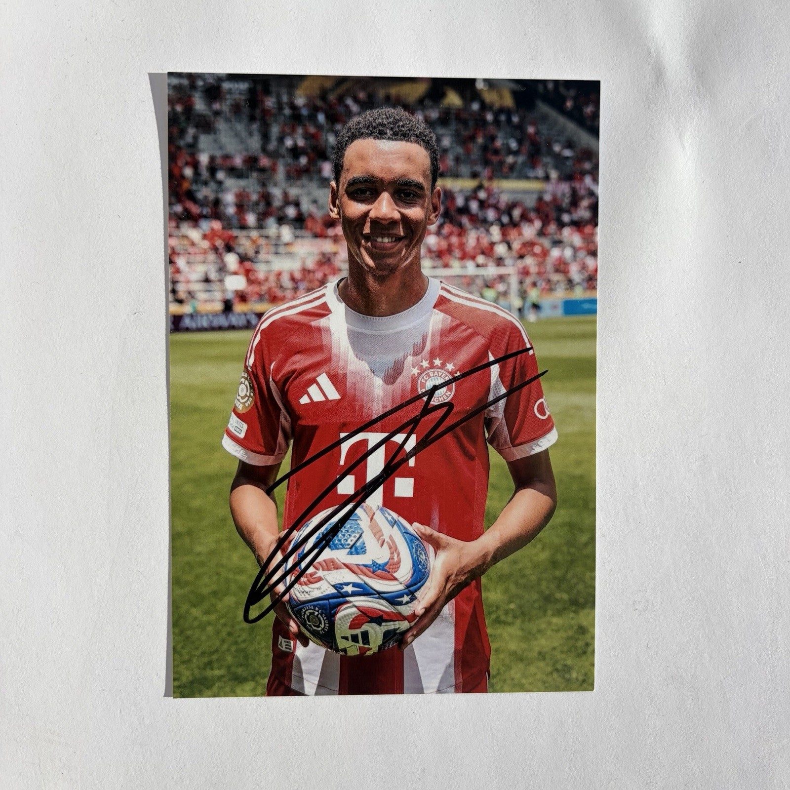 Jamal Musiala Signed Photo 10x15 Original Autograph DFB FC Bayern Munich 2024