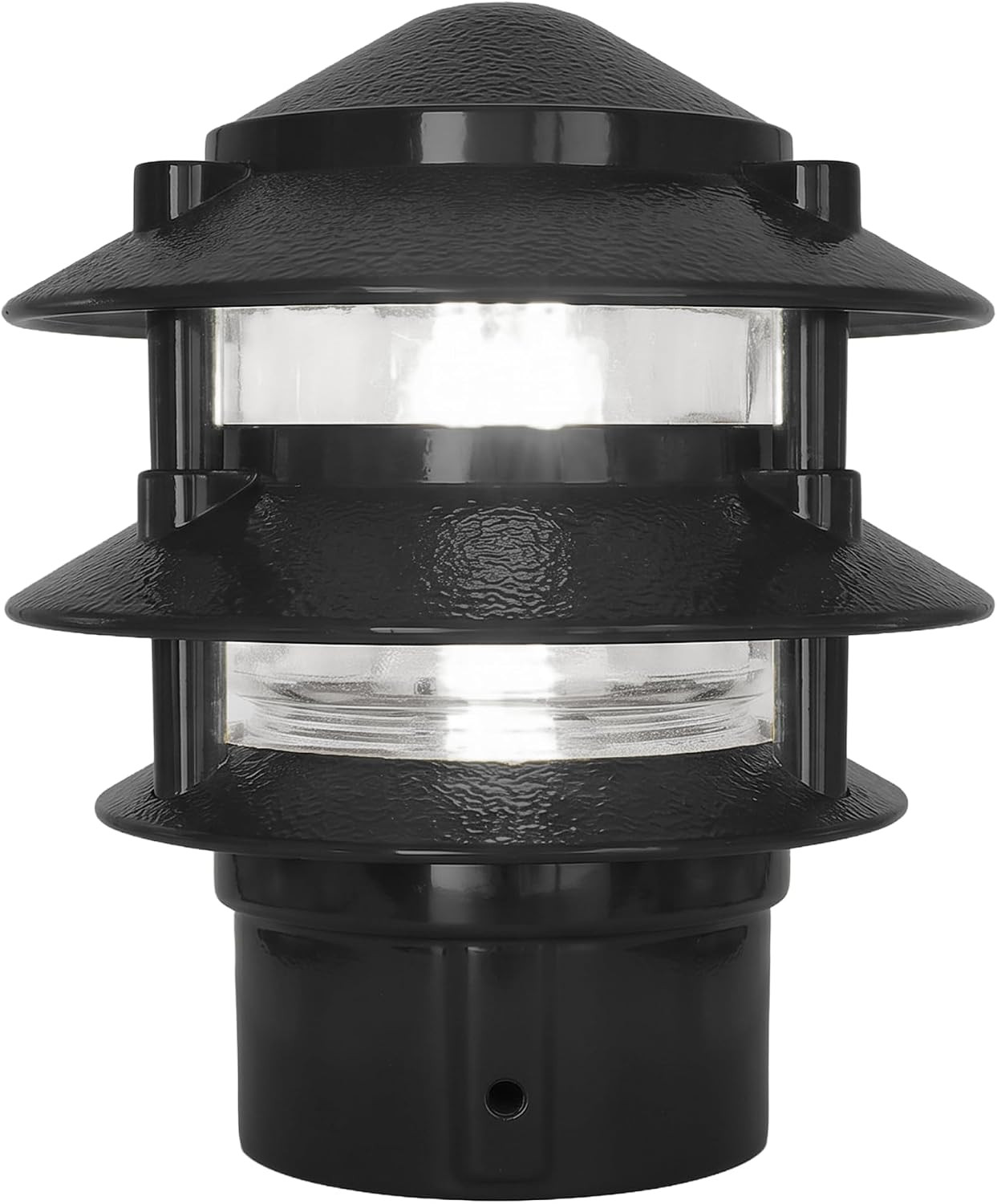 Greenfield PL3TPBLEDBL Made in the USA LED Weatherproof 3-Tier Pathlight with Po