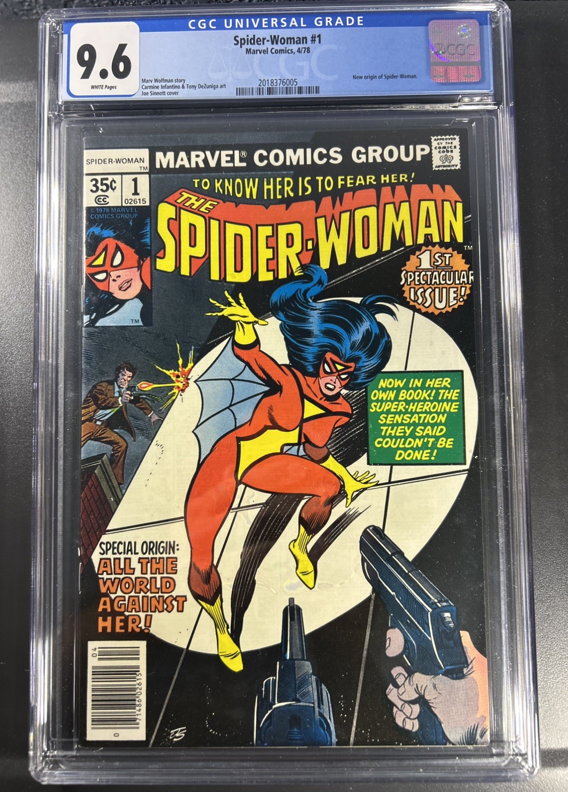 Spider-Woman #1 (1978) CGC 9.6 ⭑ KEY Marvel Jessica Drew origin Spider-Woman #1 (1978) CGC 9.6 ⭑ KEY Marvel Jessica Drew origin