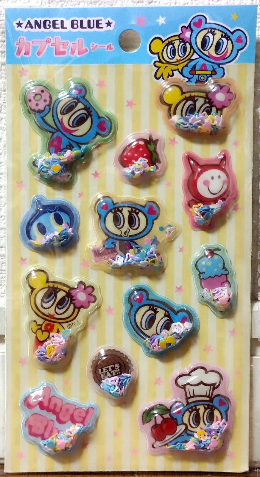 Angel Blue Character PVC Capsule Sticker Nakamura Kun Narumiya Kids Gift JAPAN