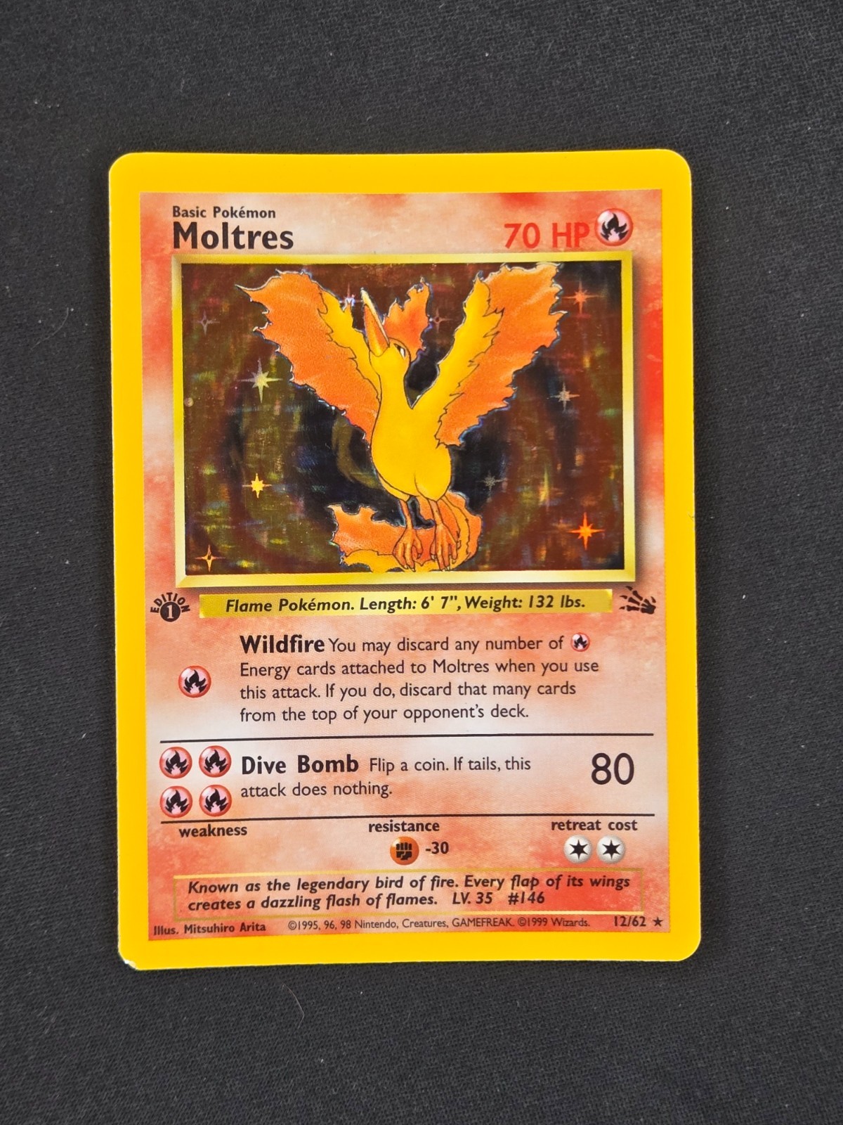 Moltres 1st Edition Fossil #12 Excellent