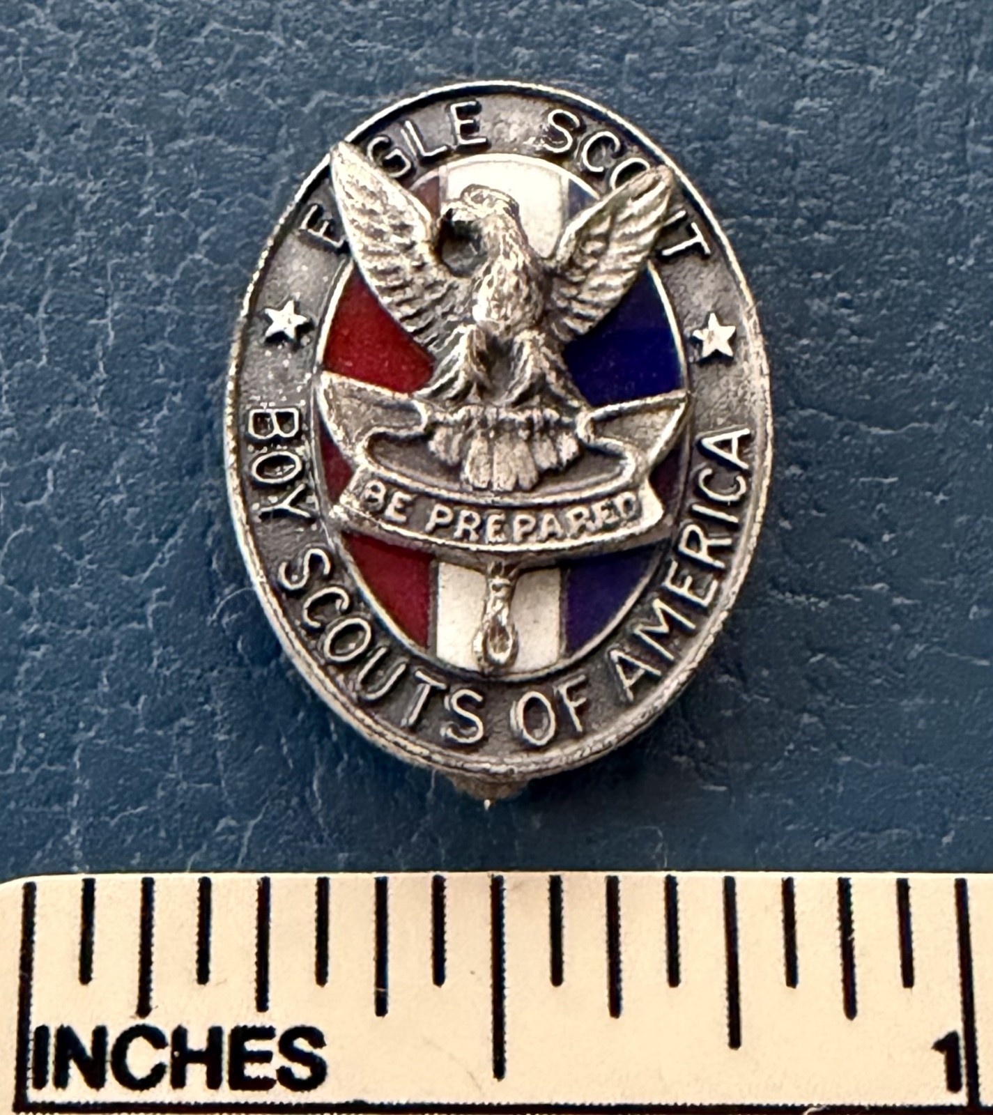 Vintage EAGLE SCOUT Boy Scouts of America Hat Badge PIN BSA Award STERLING