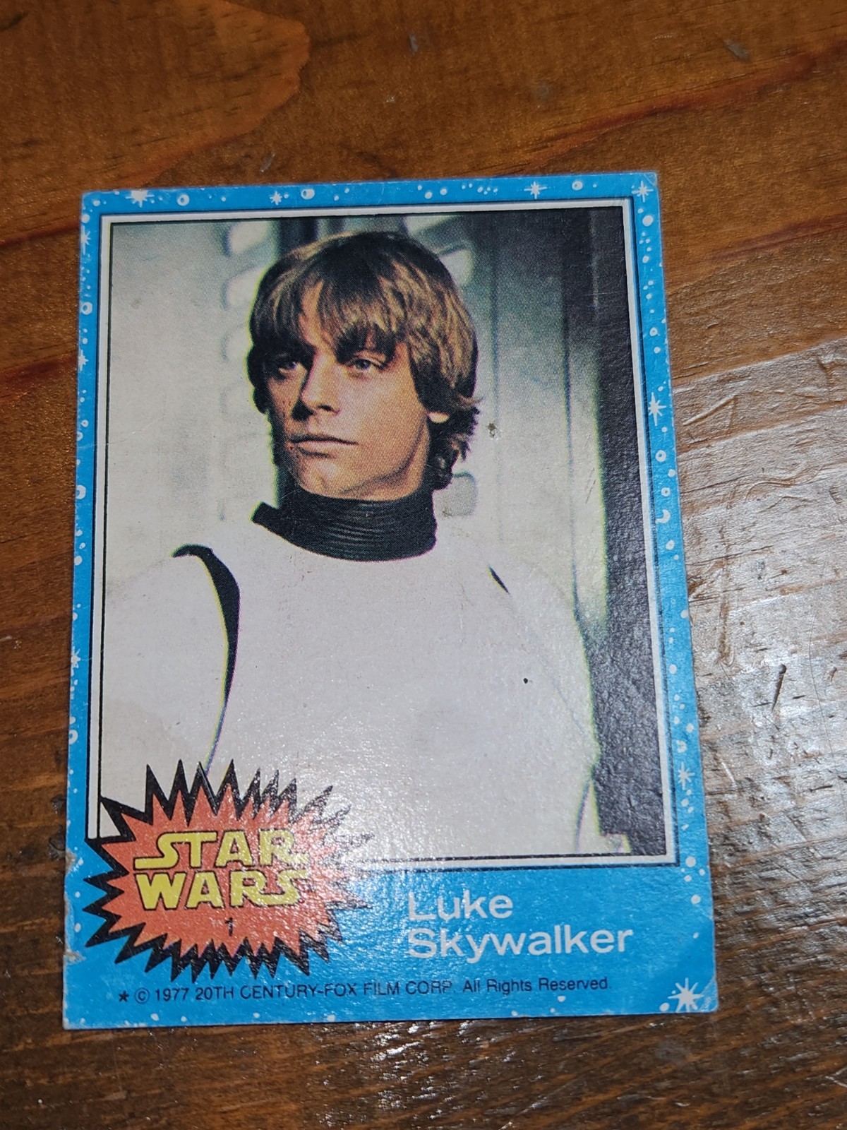 1977 Topps Star Wars Blue Series 1, Luke Skywalker #1