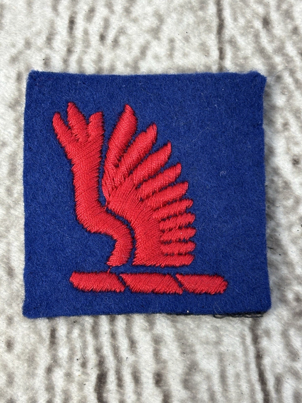 WWII British 24th Guards Brigade Patch Felt Winged Foot Formation Sign Original