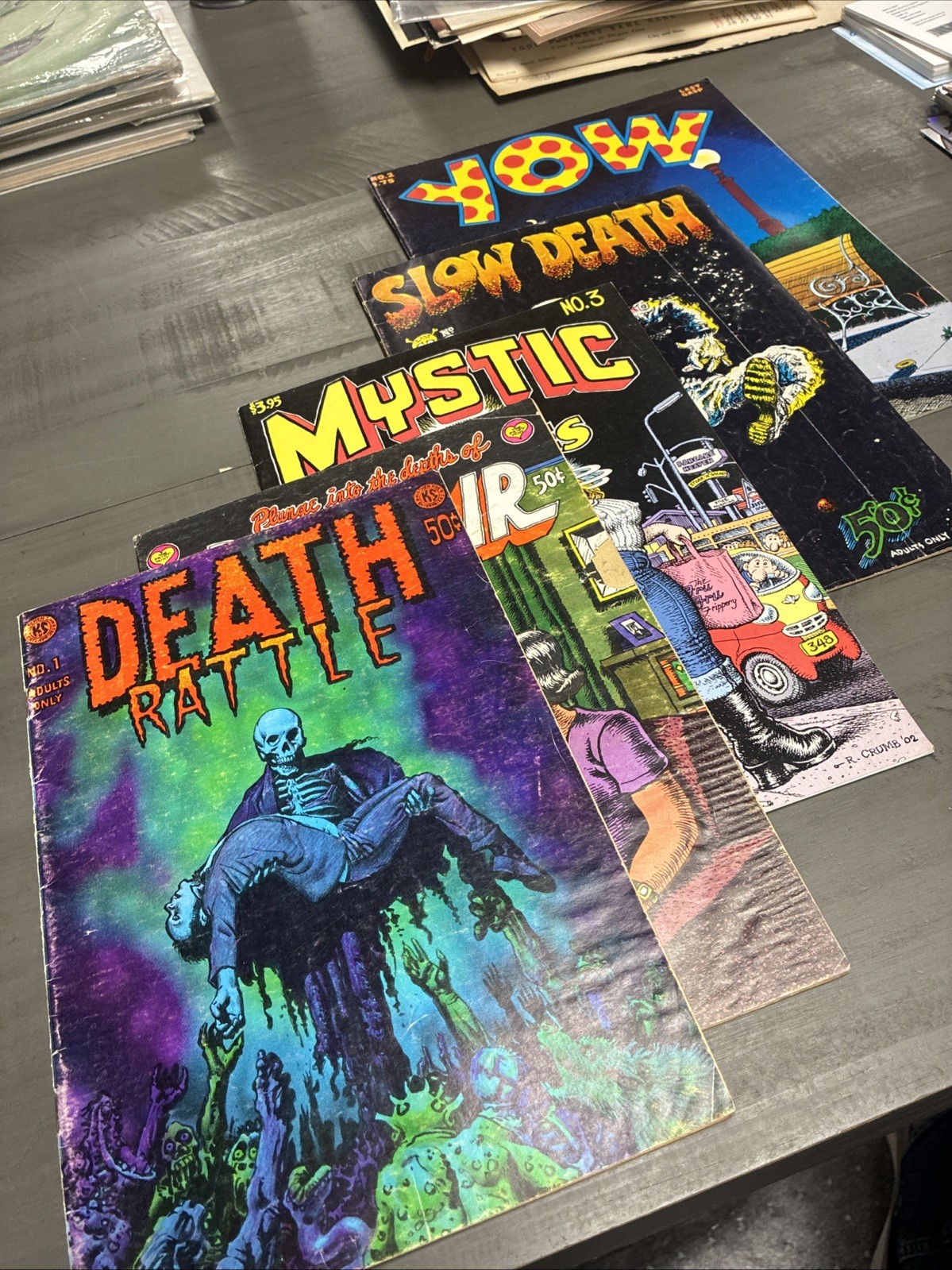Adult Comic Lot - Slow Death, Mystic, Despair, Death Rattle & Yow