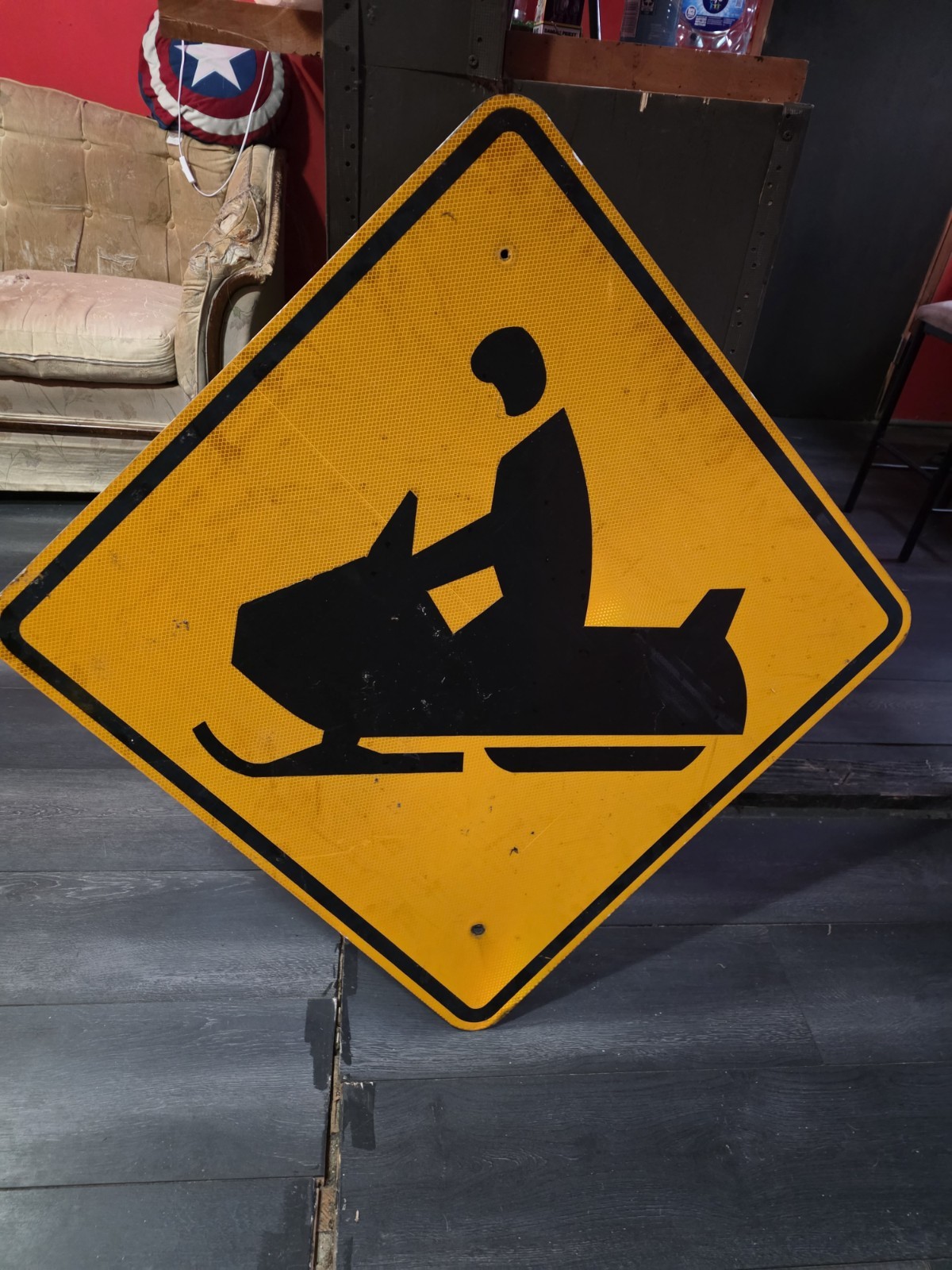 SNOWMOBILE Crossing Metal Caution Sign 6\