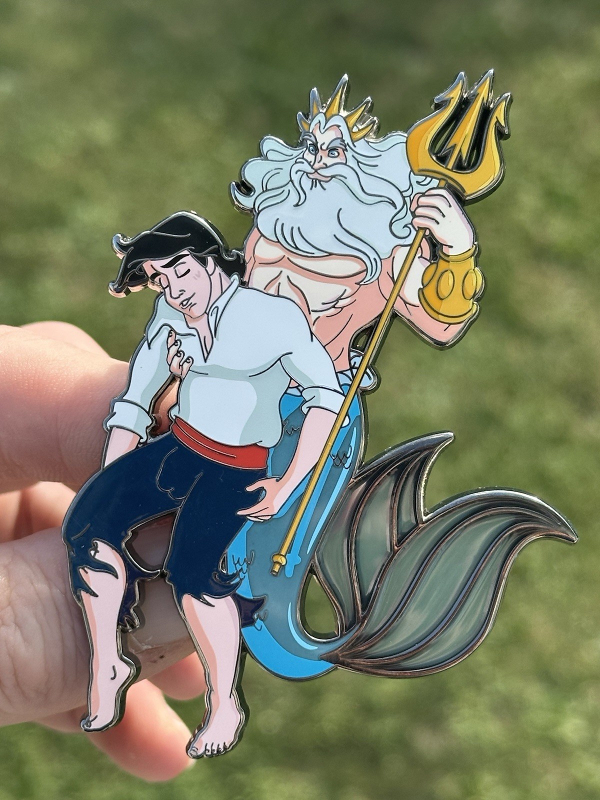 Gay Themed Daddy Love 4” Fantasy Enamel Pin LE20 King Triton & Prince Eric
