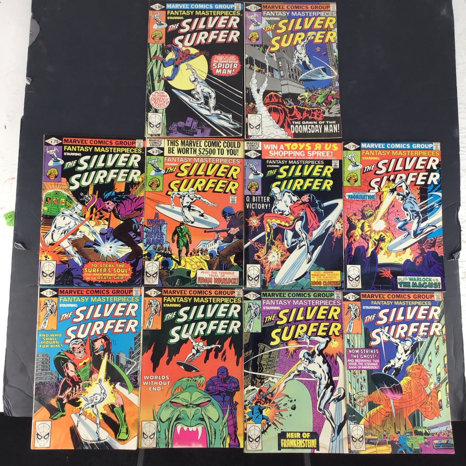 Set Of 10 Vintage 1980 Marvel Comics The Silver Surfer #5-14 Set Of 10 Vintage 1980 Marvel Comics The Silver Surfer #5-14