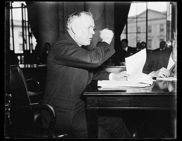 Photo:William Green 1936 Labor Leader at Desk Meeting Portrait