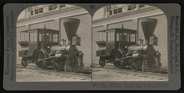 The Pioneer, 1851, loaned by the Cumberland Valley Railroad (Outside Old Photo The Pioneer, 1851, loaned by the Cumberland Valley Railroad (Outside Old Photo