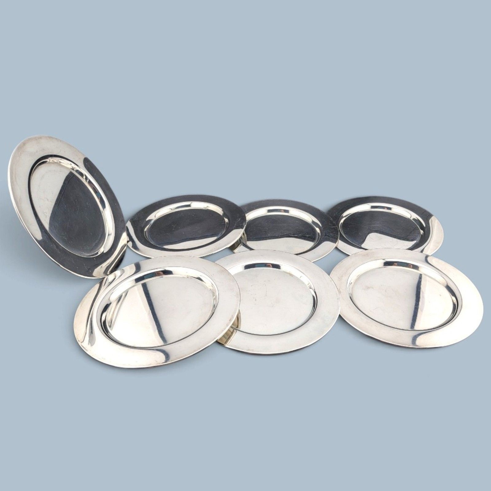 Vintage Wm A Rogers Silverplate Bread Plates Set of 7 Small 6\